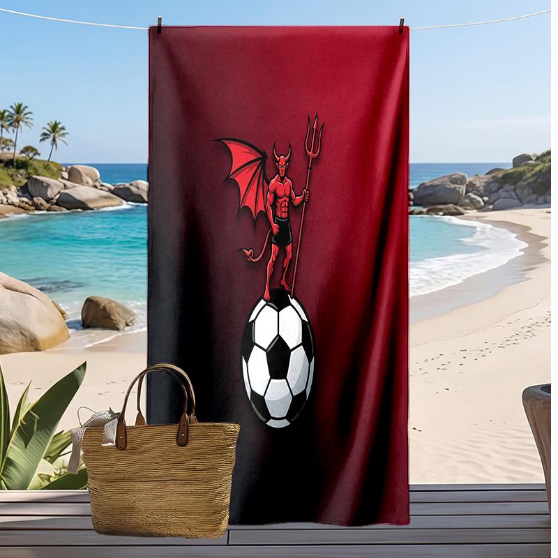 Belgien Fußball Druck Strandtuch Schnelltrocknend Super Saugfähig Weich Badetuch zum Schwimmen Strand Reisen Fan Souvenir Geschenk