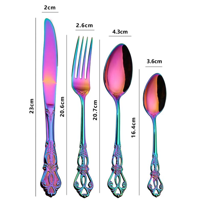 HANYANG Knife & Fork Set 304 Stainless Steel Cutlery Knife, Fork & Spoon Gift Set