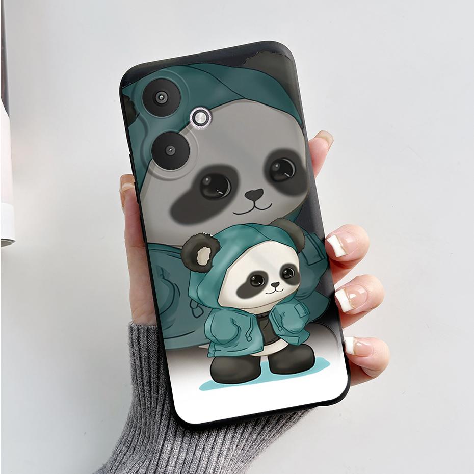 

For Xiaomi Redmi 13C 4G 5G Phone Cases Back Cover Cute Rabbit Panda Soft Silicone Protective Matte Bumper For Redmi 13 C Fundas Xiaomi Redmi 13C 4G