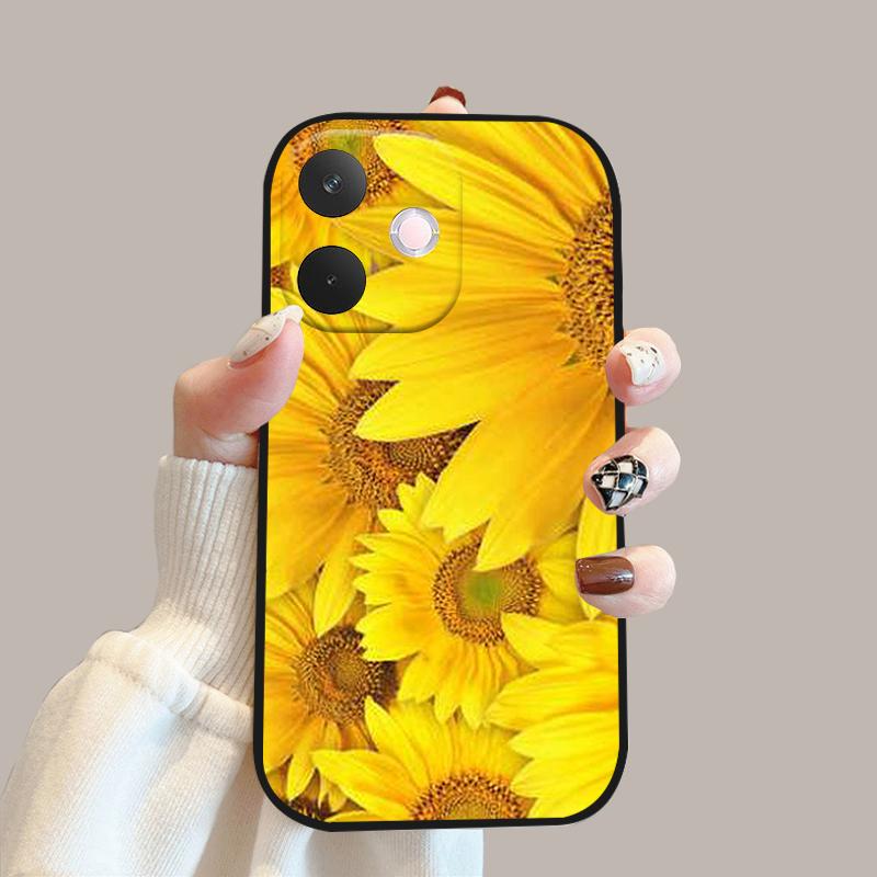 Dla Oppo A5 Pro 5G Miękkie Etui Kwiaty Moda Silikonowe TPU Zderzak Telefonu Pokrowiec Dla Oppo A 5 Pro 5G Urocze Ochronne Etui Fundas