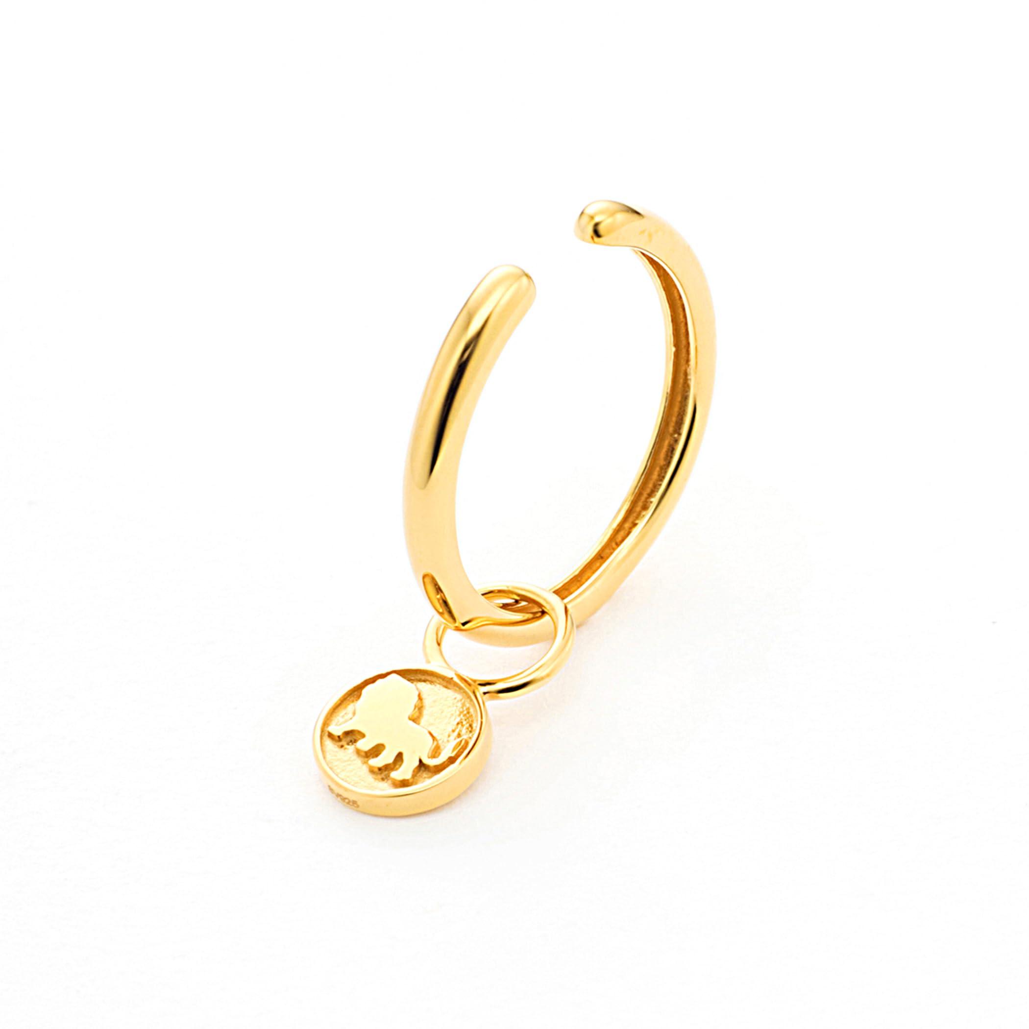 

ESTELLE Ear Silver with Yellow Gold Plating Earring [ESTELLE] [Official] [WEB Exclusive] Women s Cuff, Single (Leo) 0291-0430-0019-0000