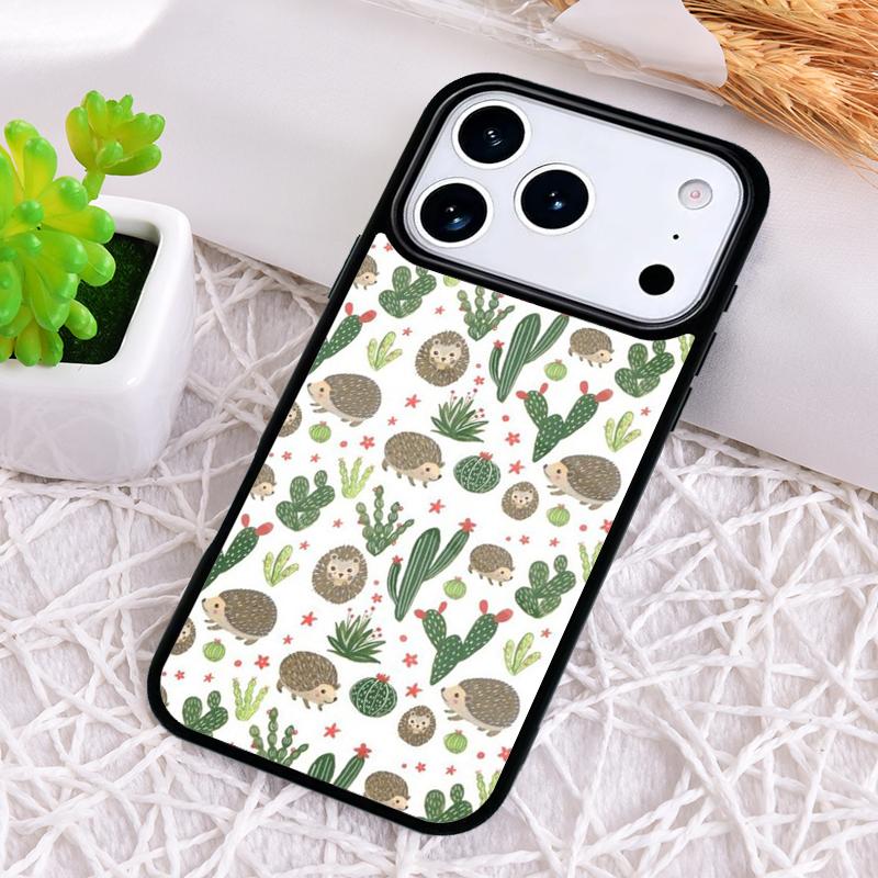 Kawaii Hedgehog Phone Case for iPhone 17 Air 16 15 11 12 14 13 Pro Max Shockproof Cover