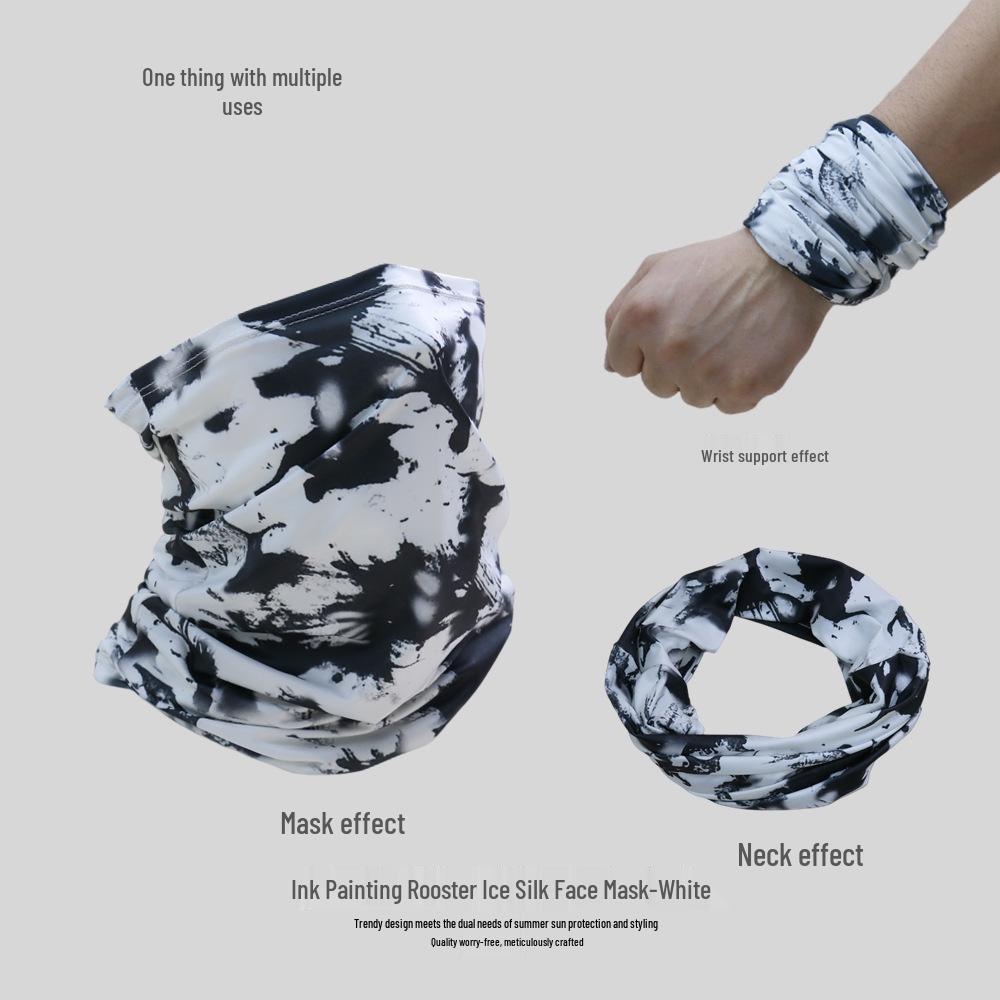 Giant Panda Ice Silk Sun Protection Face Mask - Quick-Drying Neck Gaiter for Men & Women