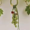 Green Grape Cluster Pendant Zinc Zinc Alloy Gradient Beads Woven Pendant Crystal Grape Phone Chain  Girls