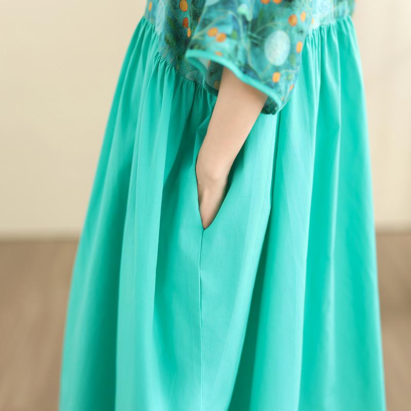 DIMANAF New 2026 Women Plus Size Summer Casual Long Dress Cotton Loose Oversize Maxi Beach Sundress Elegant Vintage Lady Print Floral
