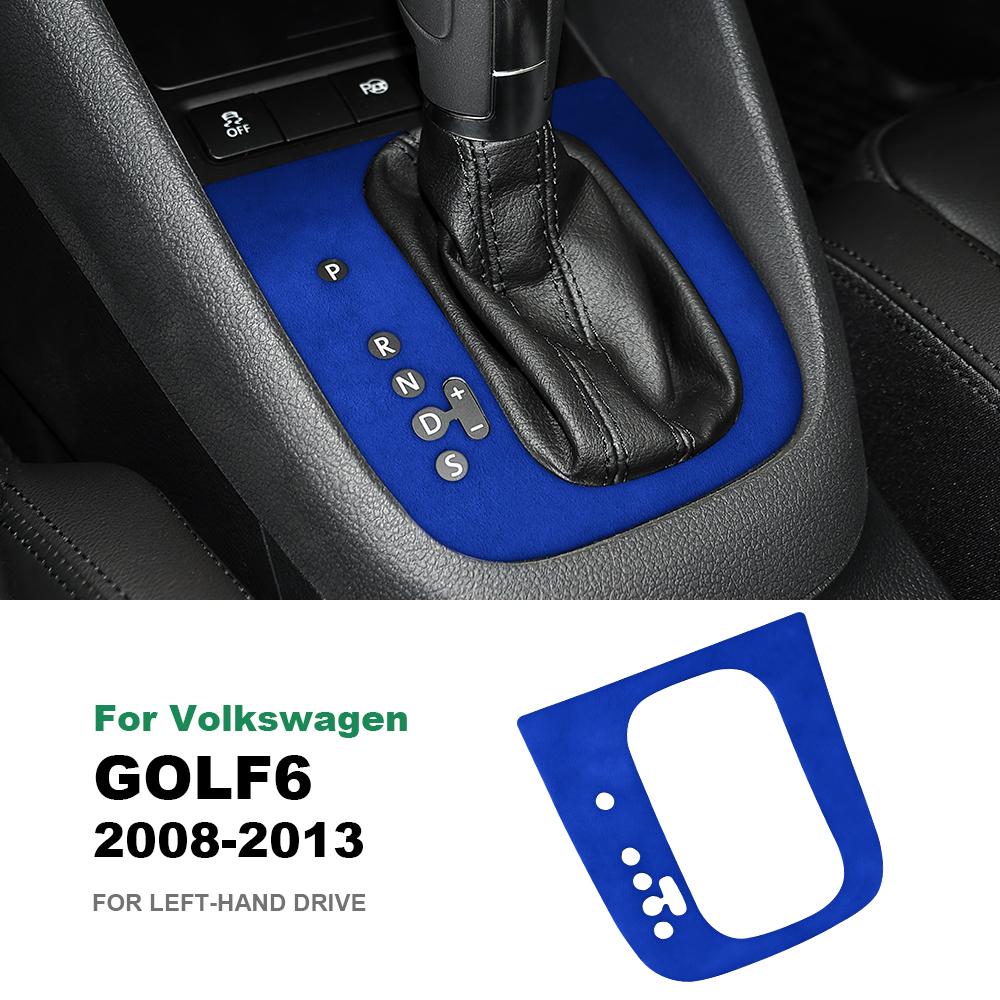 Italy Super Suede Car Gear Shift Panel Cover LHD RHD Sticker for Volkswagen VW Golf 6 GTI R MK6 2008-2013 Trim Auto Accessories