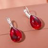 New Gothic Blood Red Drop Earrings For Women Girls Vampire Witch Accessories Mysterious Magic Crystal Earhook Party Gifts