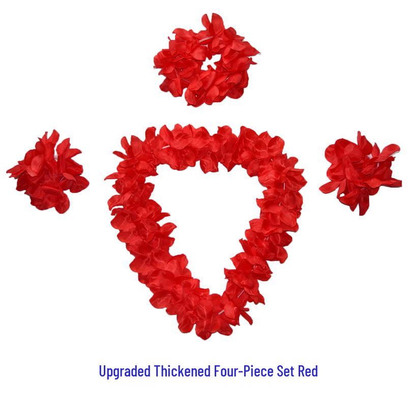 

Гавайская гирлянда из цветов и набор травяной юбки - Идеально для пляжных или барных вечеринок One Size