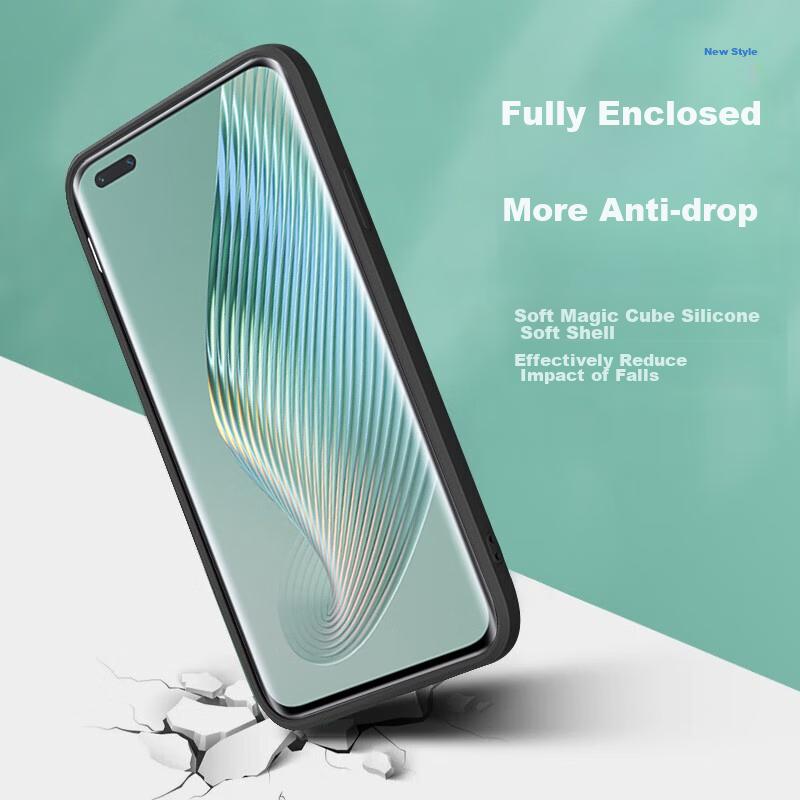 KEKLLE Phone Case for Honor Magic5 Pro, Liquid Silicone Full Lens Protection Anti-Drop Soft Elegant BlackUpgraded Silicone