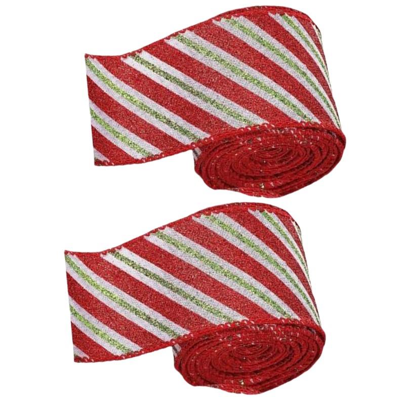 Christmas Ribbon Party Ribbon Striped Webbing Flexible Ribbons