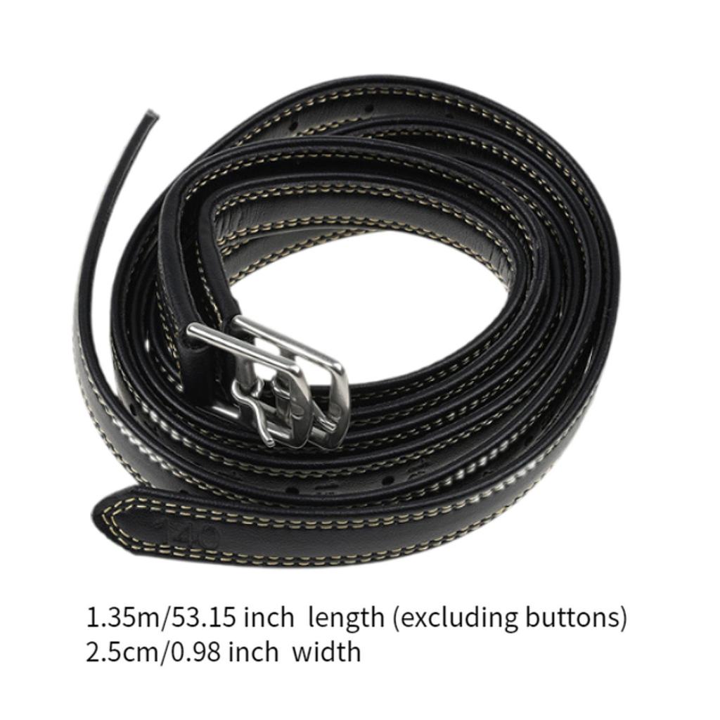 2Pcs Stirrup Leathers Equestrian Gear 1.35 M Length Supplies Premium Horse Riding Equipment with Stainless Steel Buckles