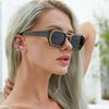 New Double Beam Sunglasses for Men's Retro Driving Sunglasses Box Glasses European and American Trend Outdoor Glasses