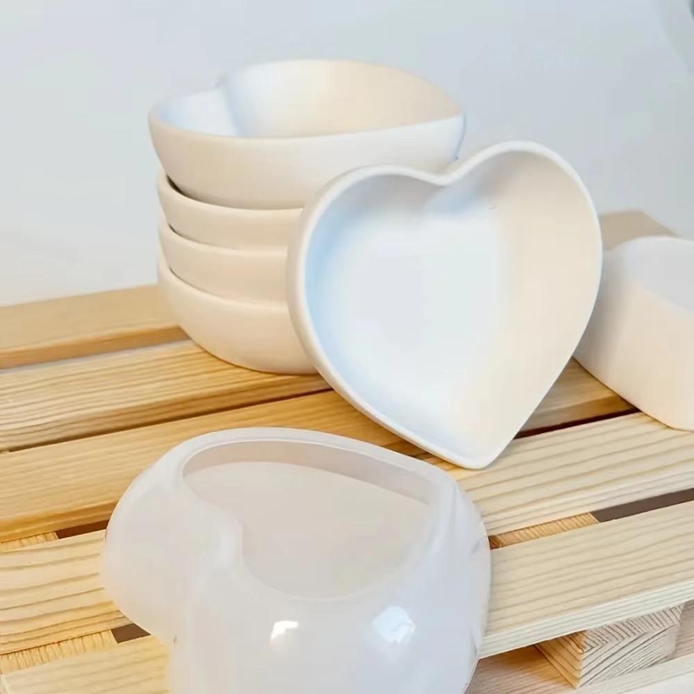 Small Silicone Craft Mold Heart-Shaped Resin Jewelry Mold Cute Storage Box Mold  Storage Containers