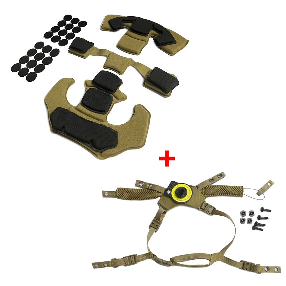 Tactical Wendy Helmet Suspension System Helmet Lanyard Memory Foam Pad for FAST MICH Outdoor Hunting Helmet Accessies