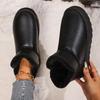Fleece Thickened Foot Cotton Shoes Non-slip Thick-soled Large-size Short Boots 2025 Winter Snow Boots Waterproof and Versatile Short Boots