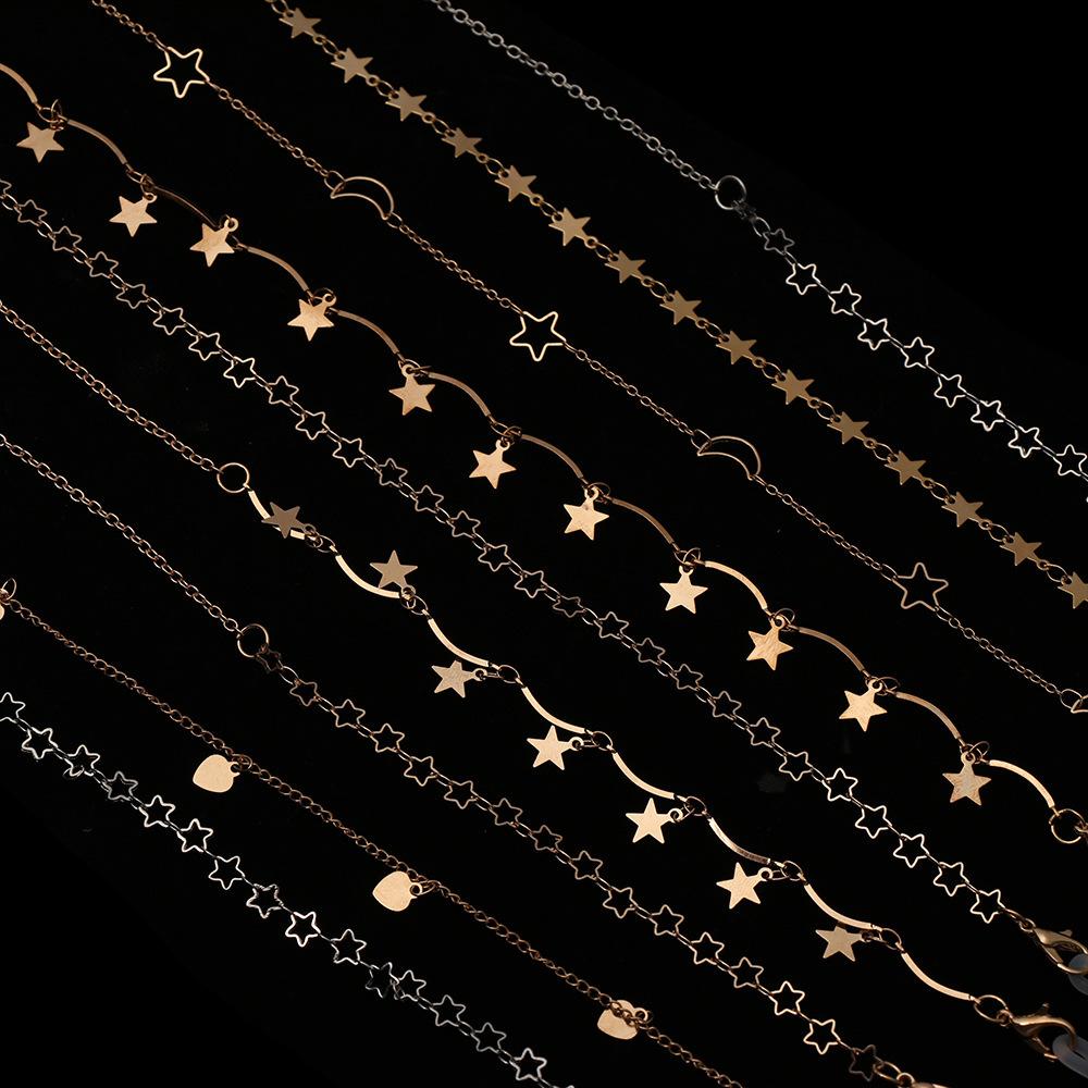 Modische Perlenmaskenketten Brillenketten Für Damen Retro Metall-Sonnenbrillen Lanyards Brillen-Kordelhalter Nackenband Dropshipping