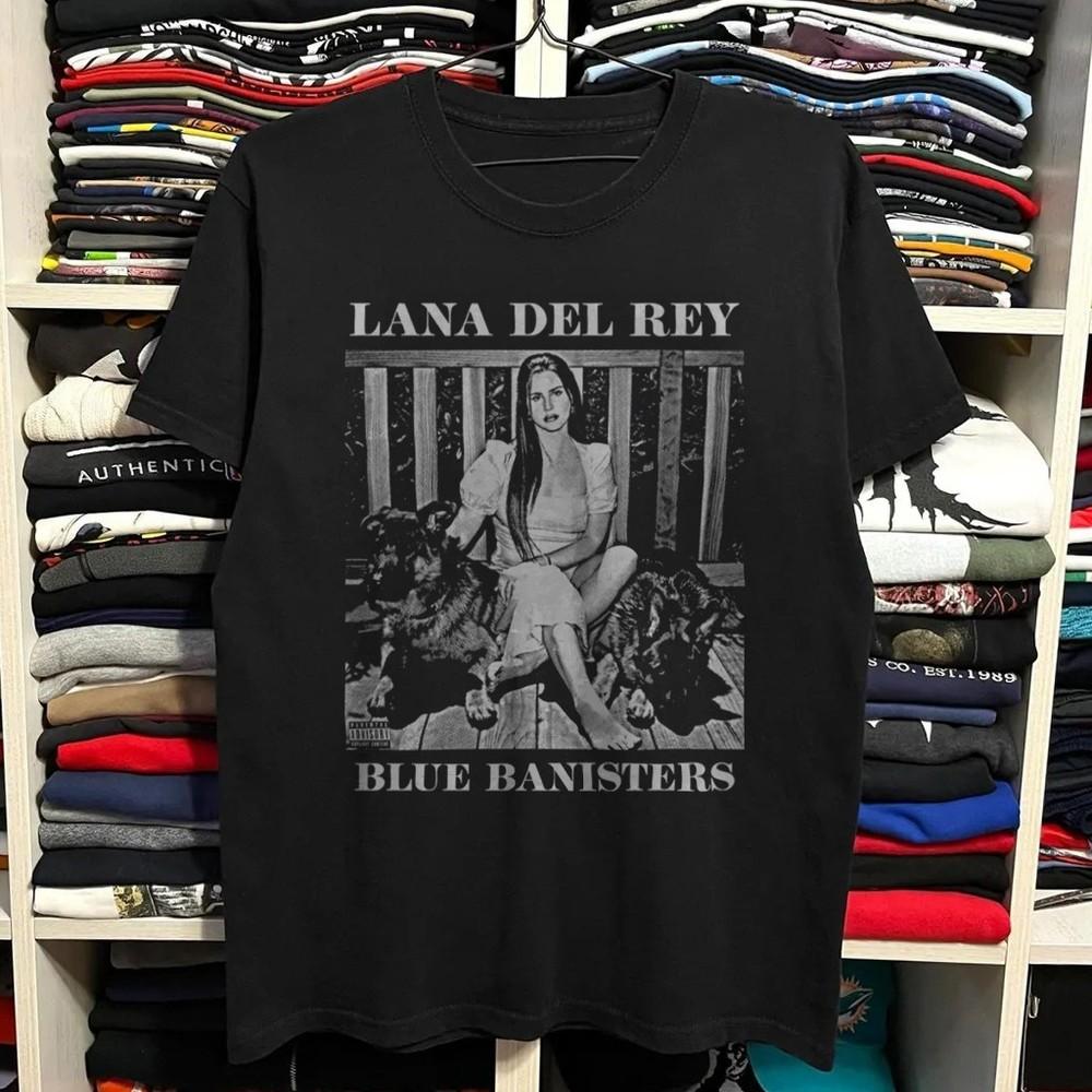 Lana Del Rey Blue Banisters Lana Del Rey Shirt Black Cotton Tshirt Size S5XL Unisex T-Shirt S