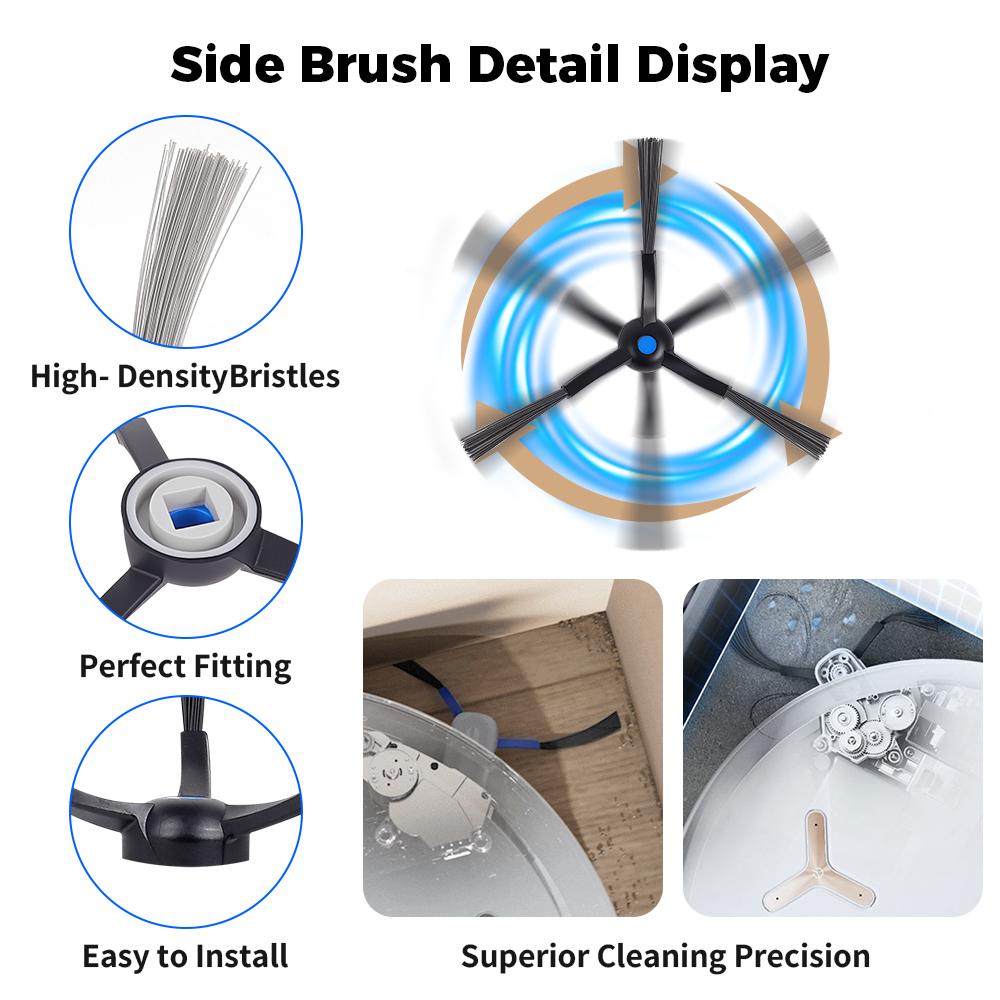 For ECOVACS T50 PRO OMNI / T50 OMNI /T50 OMNI GEN 2 /T50 Pro OMNI GEN 2 Robot Vacuum Parts Main Side Brushes Mop Cloths HEPA Filters Dust Bags