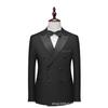 Men's Double-Breasted Six-Button Peaked Lapel Banquet Suit for Weddings and Performances