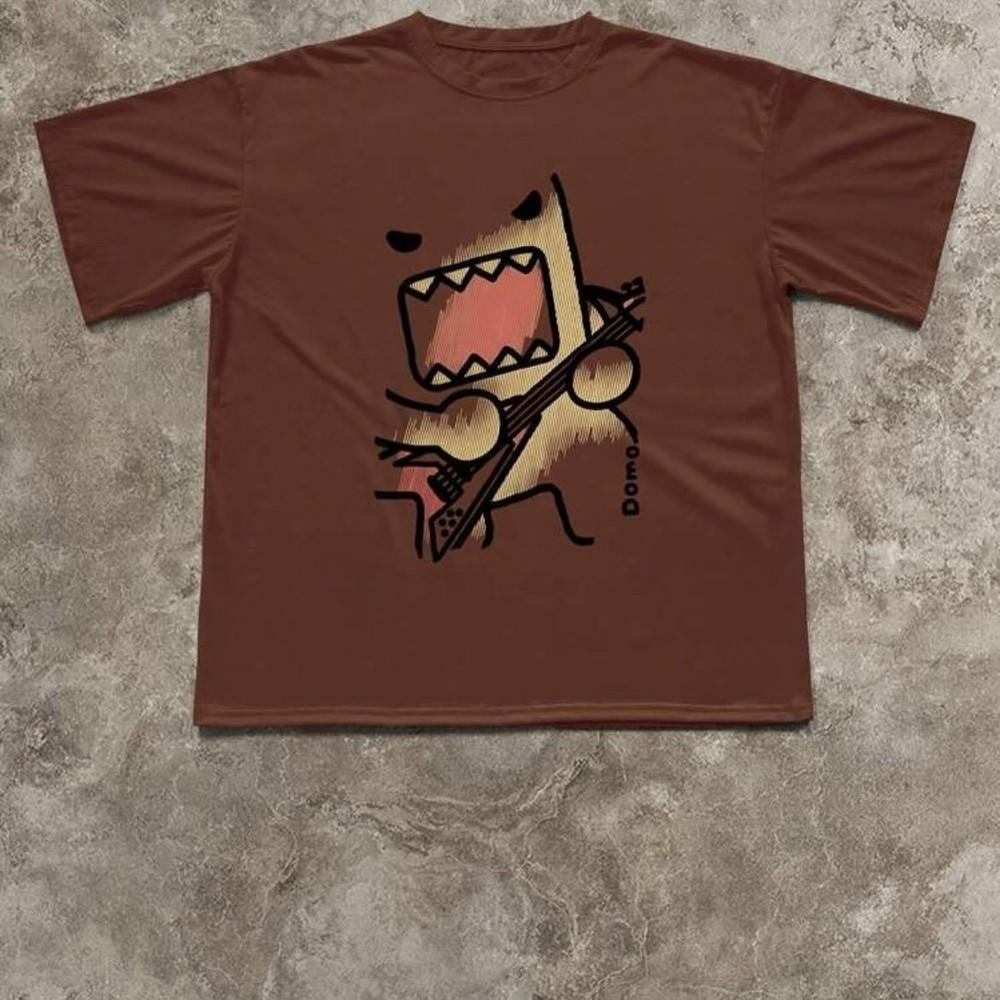 Retro Y2K DOMO play guitar Graphic Unisex Tee Gift for Fan S5XL Unisex T-Shirt XXXL
