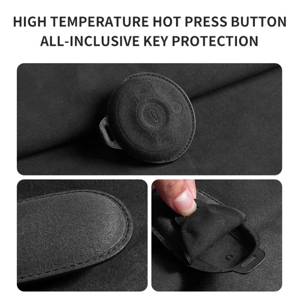 Car Key Case Cover Protector Holder Shell for Mercedes Benz SMART Fortwo 1 BRABUS 1 for SMART Suede Key Case for Car Keyring