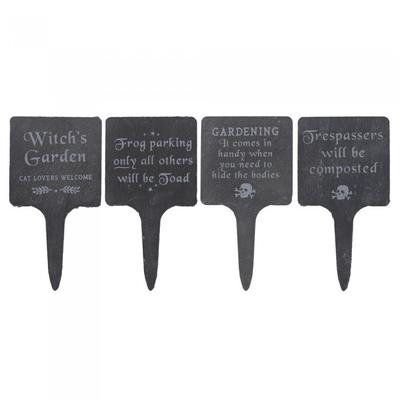 Gothic Garden Plaque Set (Pack of 4)