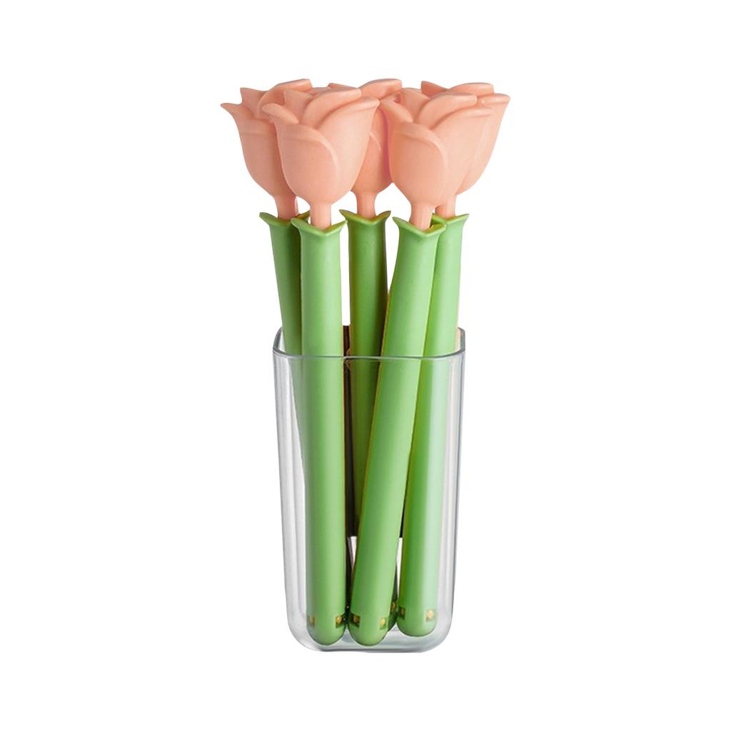 Rose Flower Potato Chip Clips 5 Pieces With Magnetic Storage Box Potato Chip Snack Sealer Cute And Beautiful Kitchen Decoration