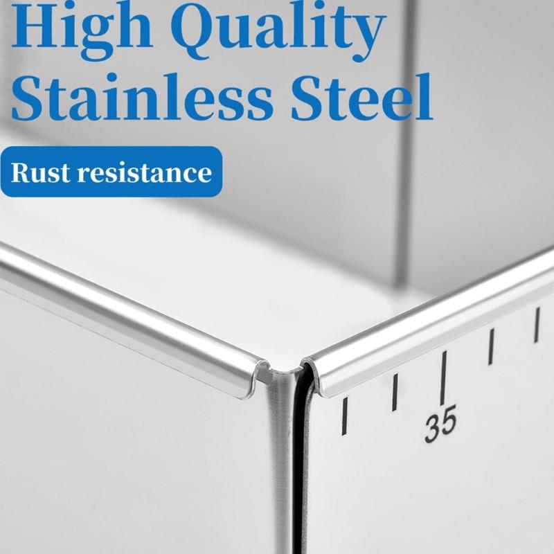 Stainless Steel Adjustable Cake Frame For Even Heat Distribution Rectangular Tiramisus Baking Molds For Home Use