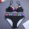 Two-piece Women's Swimsuit Set, Black, Padded Suit. Two-piece Women's Swimsuit Set, Black, Padded Suit, XL.