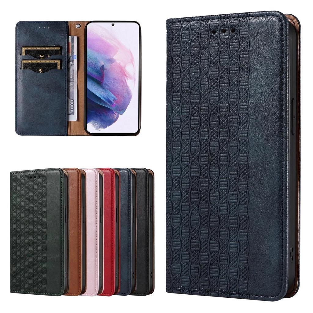 Magnet Strap Case Etui Do Samsung Galaxy S22 Ultra Pokrowiec Portfel + Mini Smycz Zawieszka Niebieski