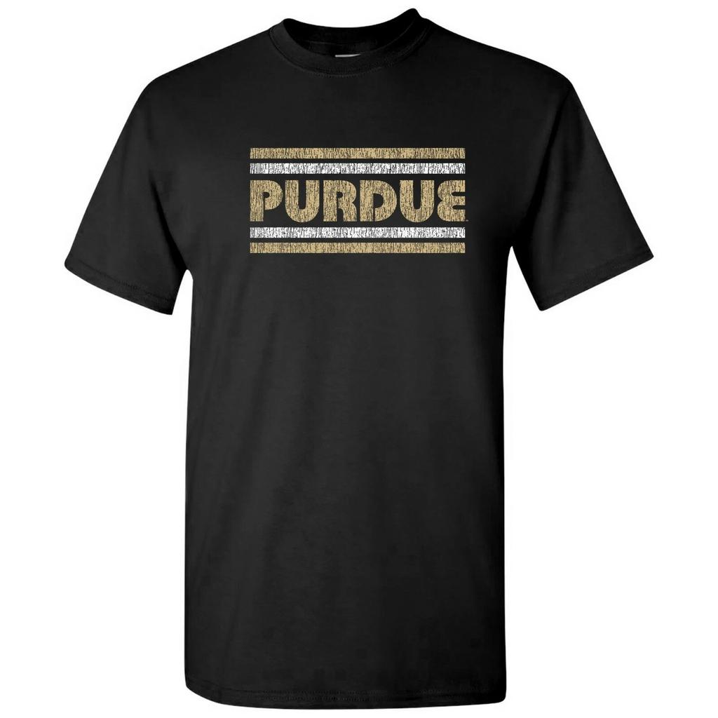 Purdue Boilermakers Retro Underline Short Sleeve College T-Shirt - Black