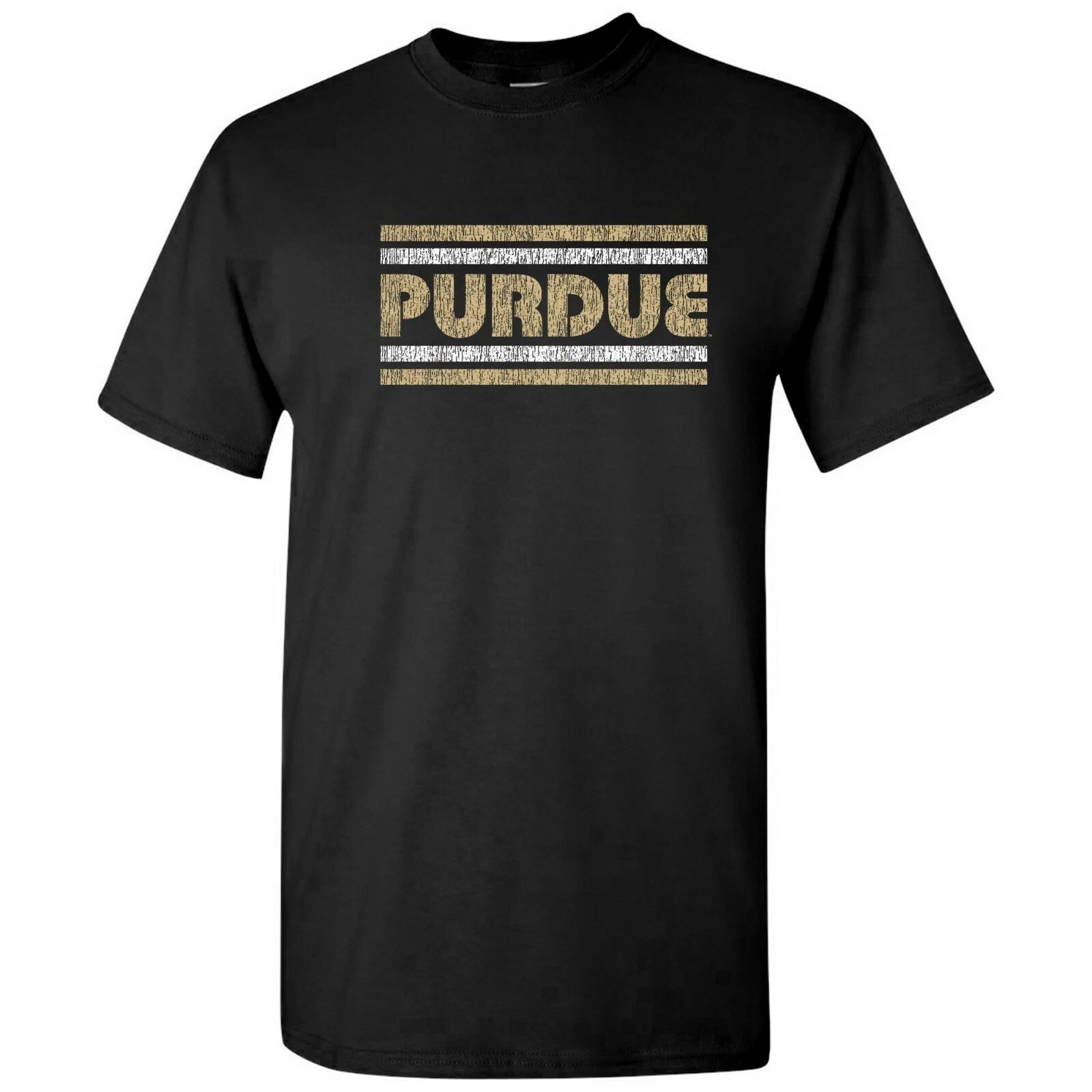 Purdue Boilermakers Retro Underline Short Sleeve College T-Shirt - Black 4XL
