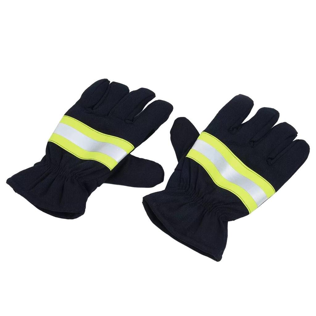 1 Pair Anti-Fire Heat Resistant Proof Welding Firefighting Protection Gloves