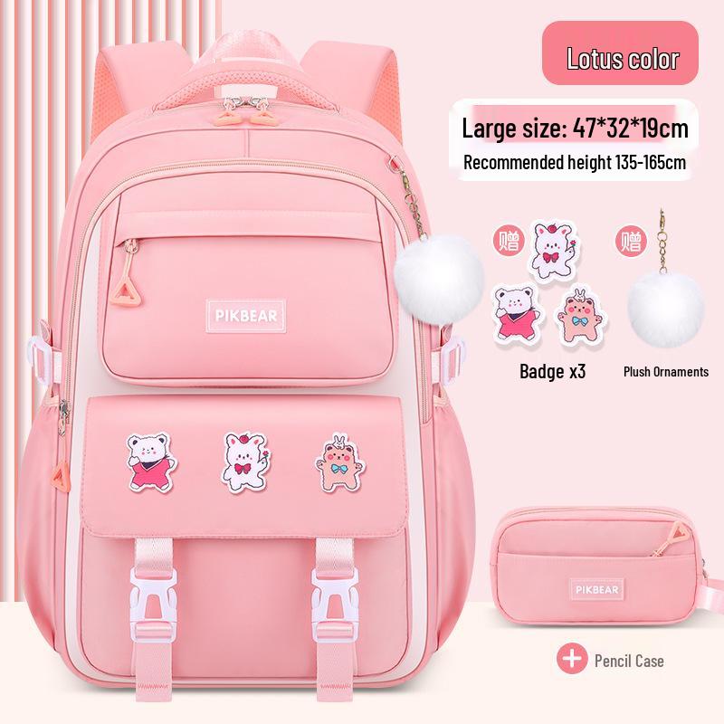 Rucksack mit großem Fassungsvermögen und wasserabweisend für Grundschulmädchen - Leichtes, lastreduzierendes 3-teiliges Set