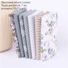 7 floral cotton patches 25x25 cm, ideal for quilting and needlework