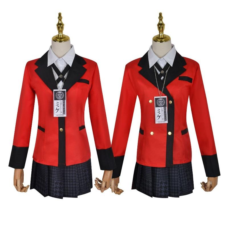Anime Kakegurui Jabami Yumeko Cosplay Costume Halloween Sayaka Compulsive Gambler Japanese School Girls Jk Uniform Halloween Cos