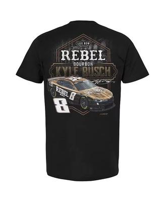 Racing Fan T - Shirt: Rebel Bourbon & Kyle Busch Design Cool NASCAR Vibe Unisex Short Sleeve T-shirt High Quality Graphic T