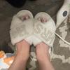 Women Home Furry Slippers Fork Strap Bride Wedding MRS Slippers Cozy Indoor Footwear