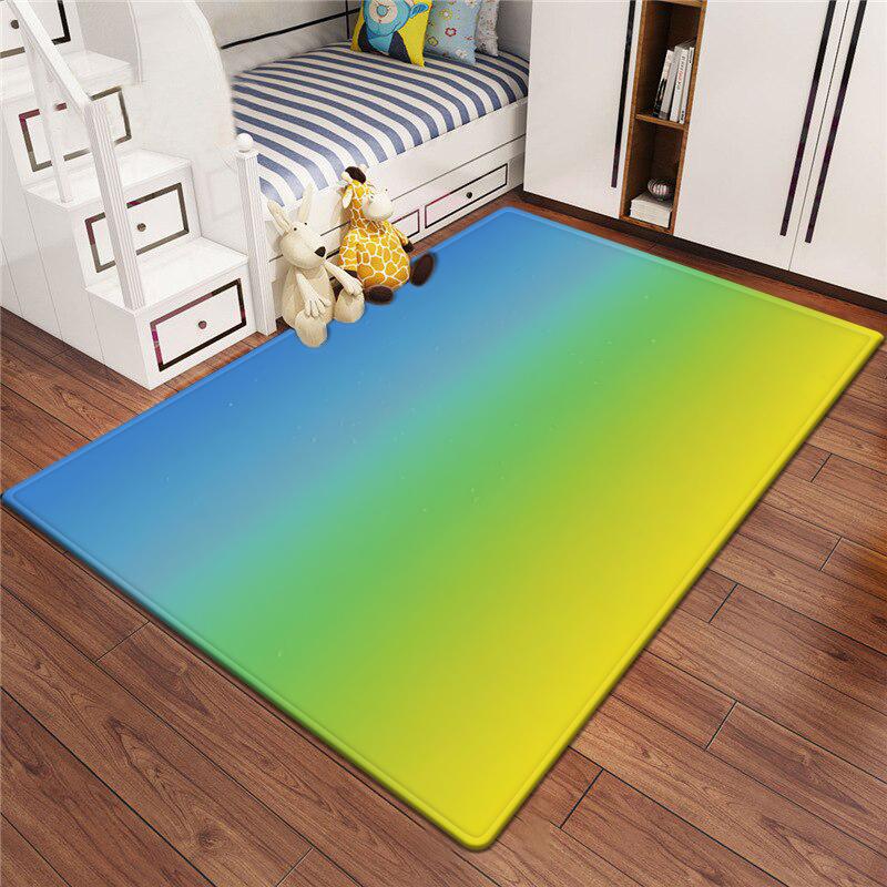 Dopamine Gradient Color Large Carpet Non Slip Soft Cartoon Kids Bedroom Living Room Floor Mat Home Decor Children's Play Carpet