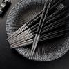 5 Pairs Black Japanese Chinese Chopsticks For Eating Food Sushi Sticks Reusable Metal Korean Chopsticks Set Healthy Tableware