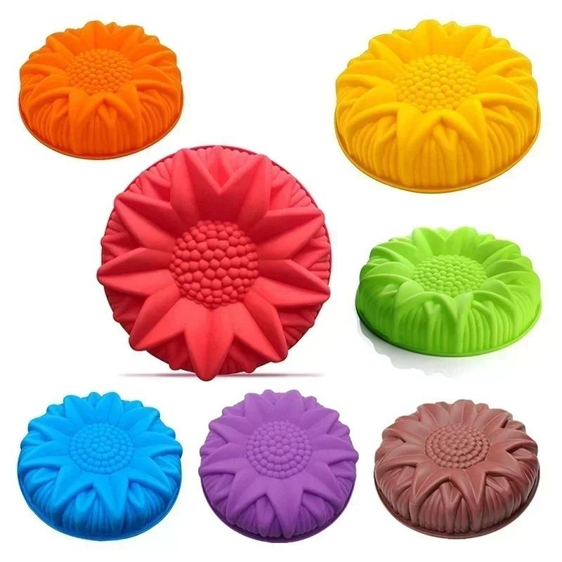 Creative Large Sunflower Shape Kitchen Cooking Mold Suitable Kids Brithday Handmade Diy Cake Decor Mold Home Kitchen Baking Tool