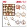 Merry Christmas Ball Ornaments Tree Hanging Pendants Set for Home Decoration Family New Year Celebration Party Decor
