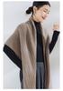 Women's 100% Cashmere Triangle Scarf - Versatile, Warm, Solid Color for Autumn & Winter
