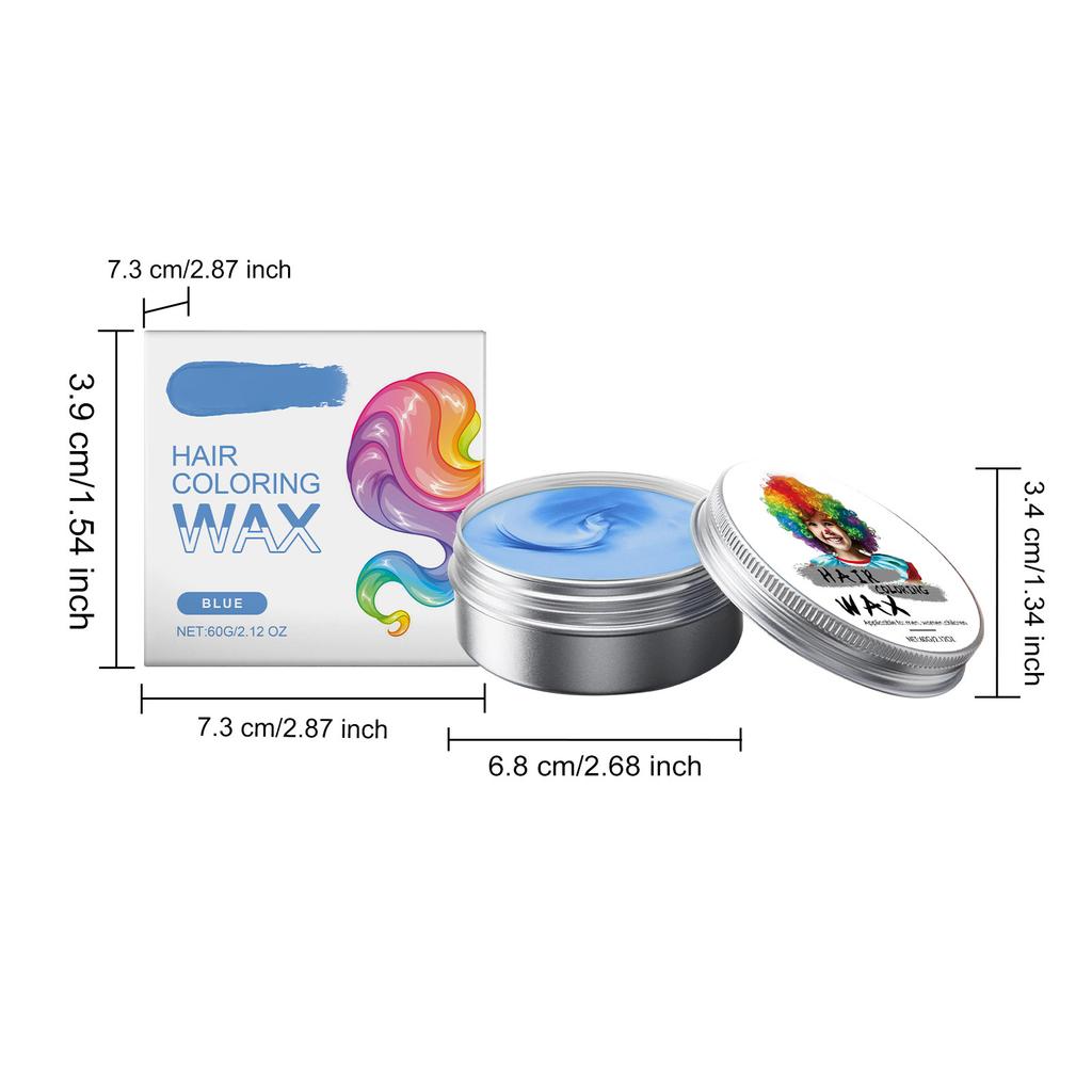 Cire colorante temporaire pour enfants, avec plusieurs options de couleurs et un pouvoir coiffant puissant, coloration capillaire saine, cire colorante pour cheveux, cire colorante pour cheveux 60 g