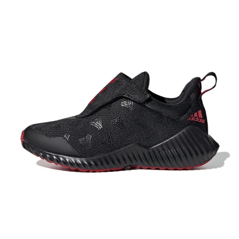 Adidas Fortarun Tango Ac K Comfortable Breathable Low top Kids Lifestyle Shoes Black Red Kids EG0002