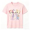 Pc Childrens Kpop Popular Cartoon Print Cotton T Shirt Unisex Unisex Women Kids Streetwear Casual Short Sleeve Tops Fashion