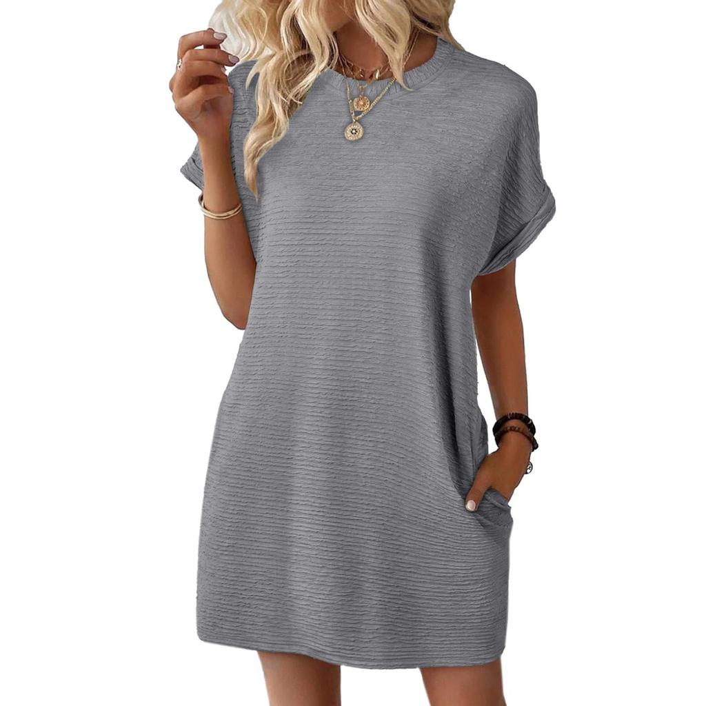 Lässiges Sommerkleid für Damen, knielang, modisch, bequem