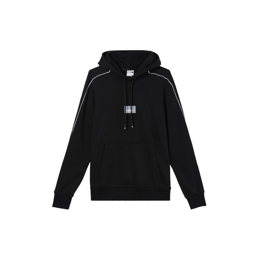 Puma Letter Print Breathable Casual Hoodie Men Hoodies Black 599355-01