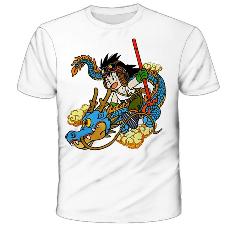 2026 Summer New Dragon Ball Z Boys' T-shirt 3D Goku Print Men's Harajuku Fashion Short Sleeve Casual Tops Clothing