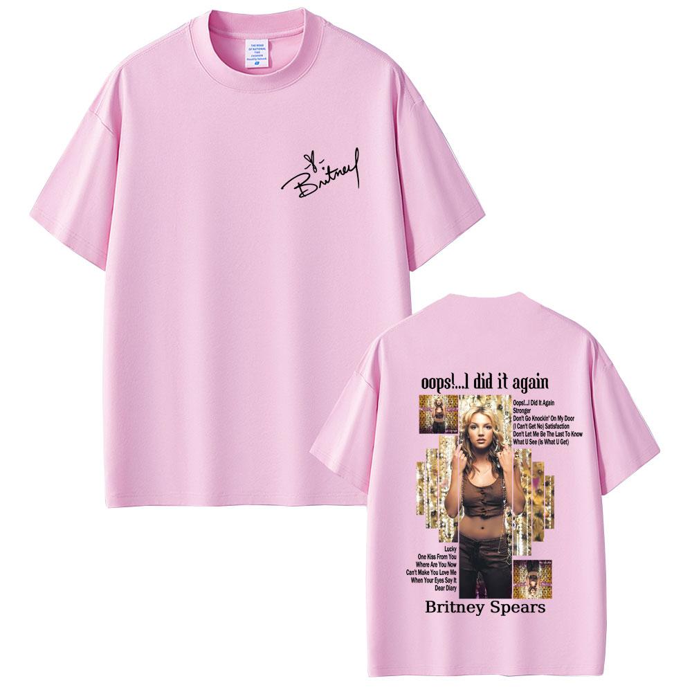 Britney Spears Oops I Did It Again Grafické tričko z alba Pánské Dámské Módní Vintage Oversized Krátký Rukáv Trička Streetwear